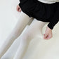 Cable Knit Patterned Opaque Tights with Soft Stretch Fabric and Elastic Waistband