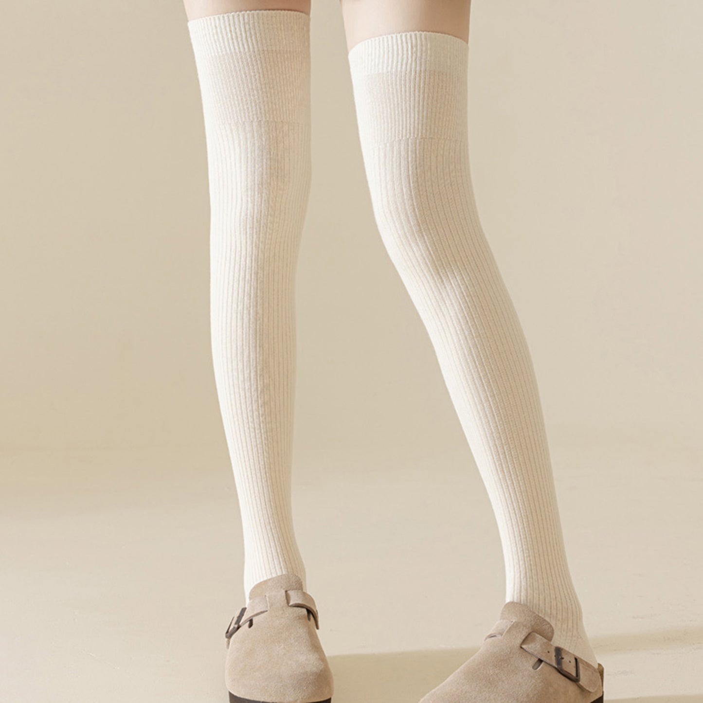 Soft Stretch Over-the-Knee Socks with Ribbed Texture, Smooth Seam Finish, Flexible Comfort Cuff and Lightweight Everyday Knit Design