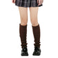 Cable Knit Leg Warmers with Ribbed Cuffs 15.5x3.5in