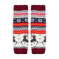 Knit Leg Warmers with Reindeer and Snowflake Pattern 15.5x5in