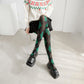 Classic Argyle Pattern Knit Tights with Stretch Fit