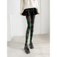 Classic Argyle Pattern Knit Tights with Stretch Fit