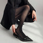 Sheer Pinstripe Glitter Tights with Shimmer Detailing