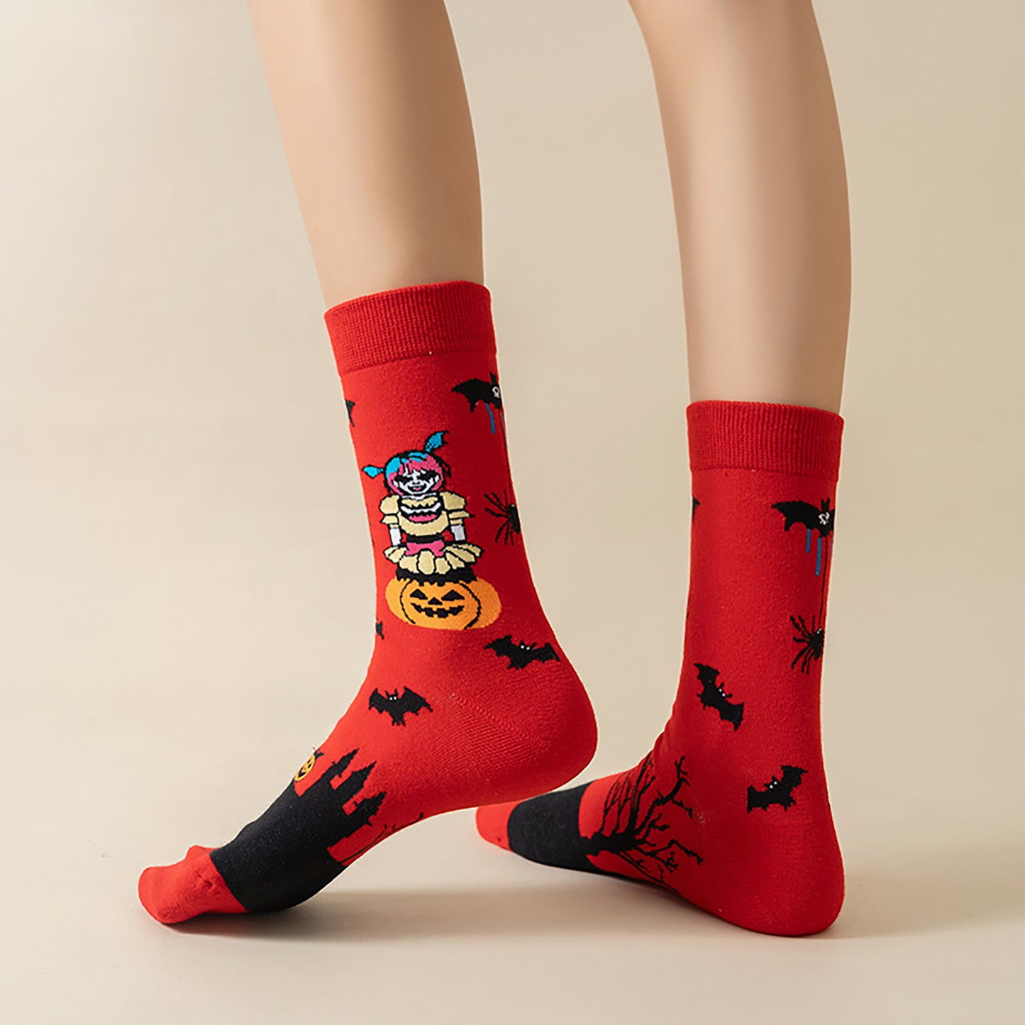 6-Pair Halloween Themed Crew Socks