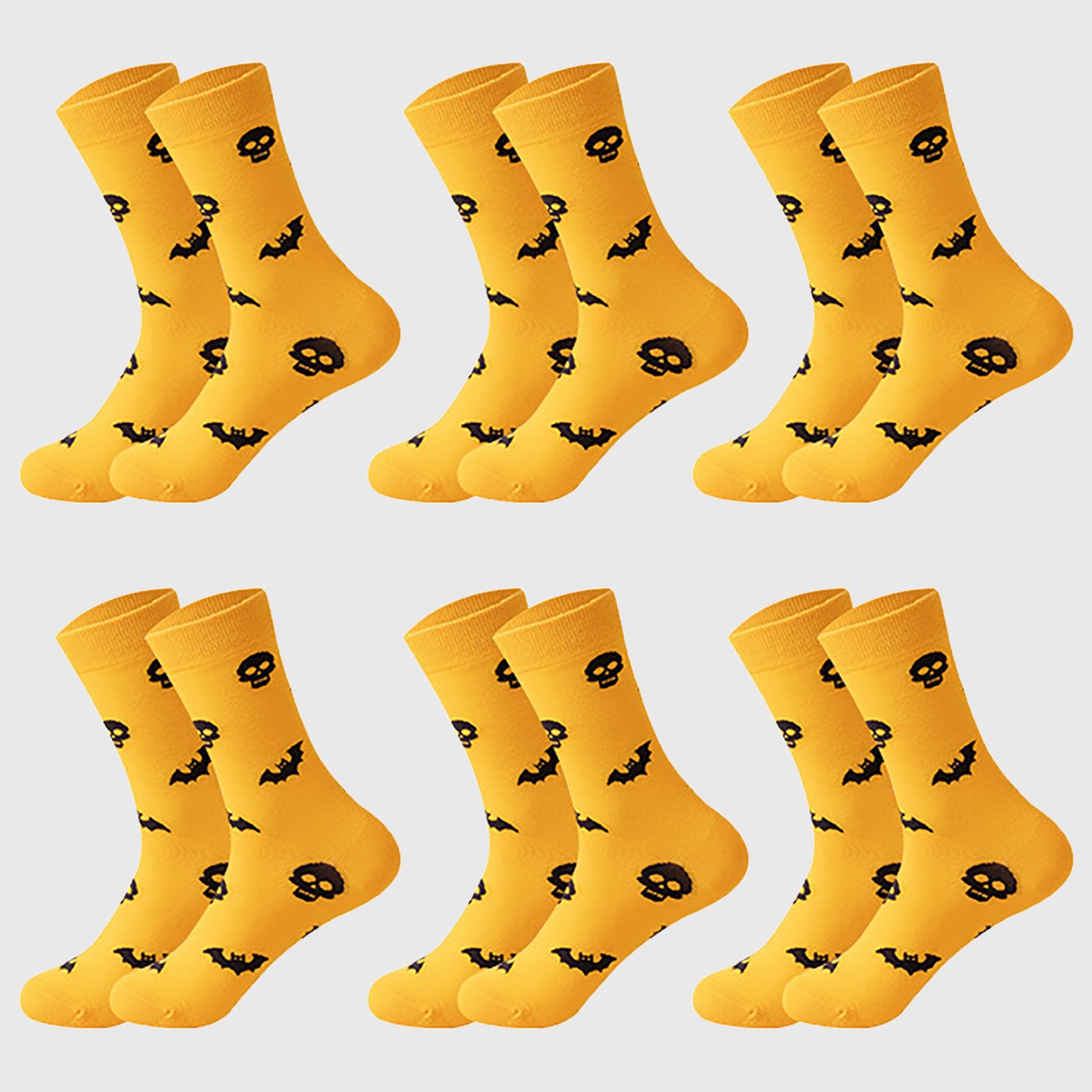 6-Pair Halloween Themed Crew Socks
