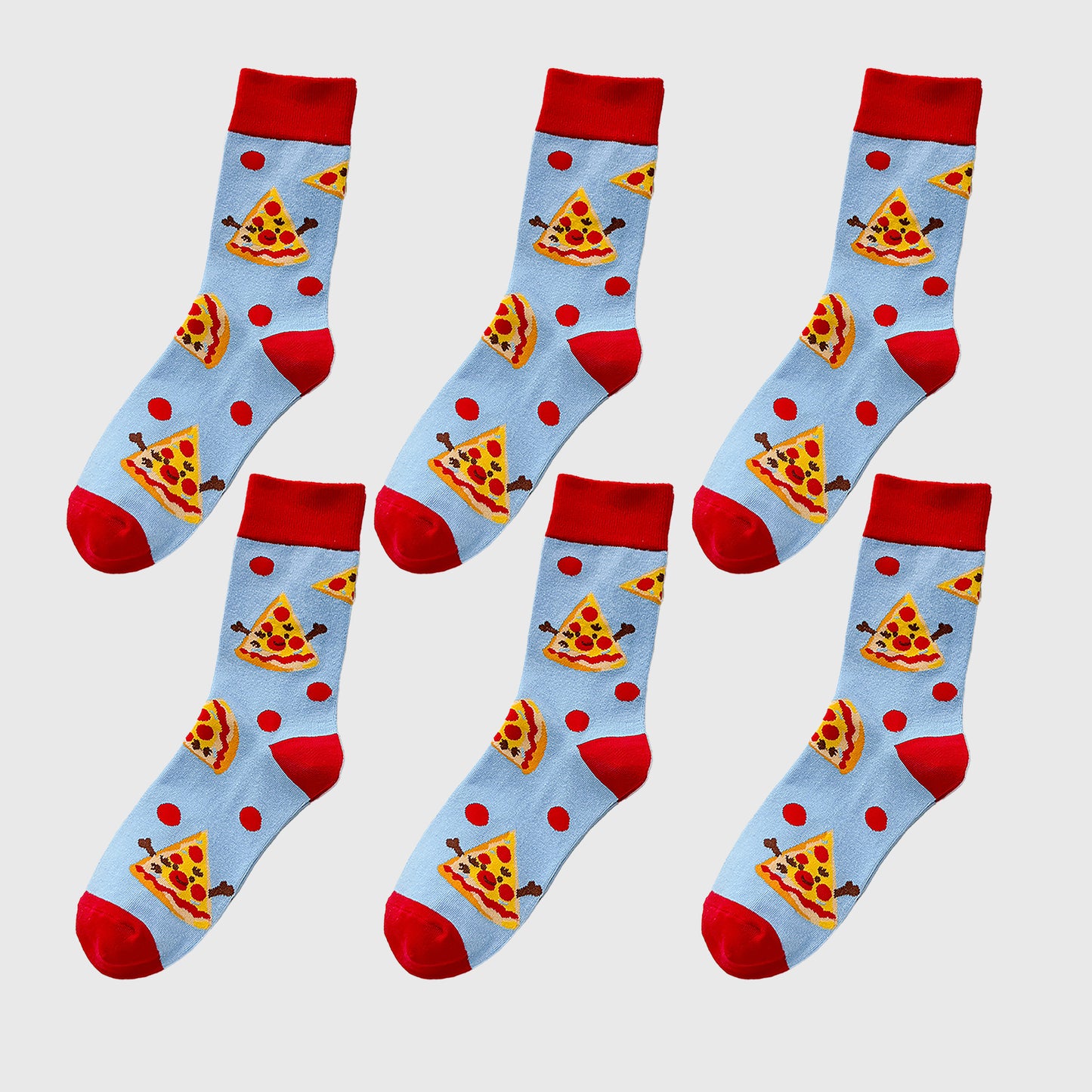 6-Pair Food-Themed Crew Socks
