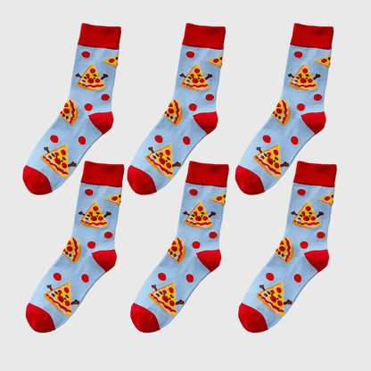 6-Pair Food-Themed Crew Socks