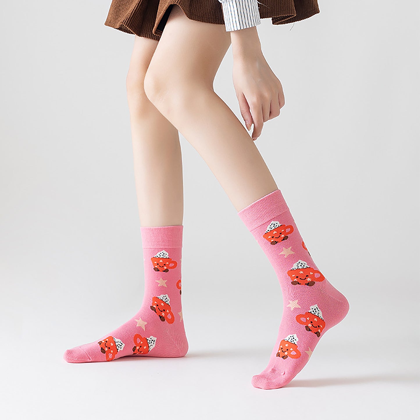6-Pair Food-Themed Crew Socks