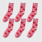 6-Pair Food-Themed Crew Socks