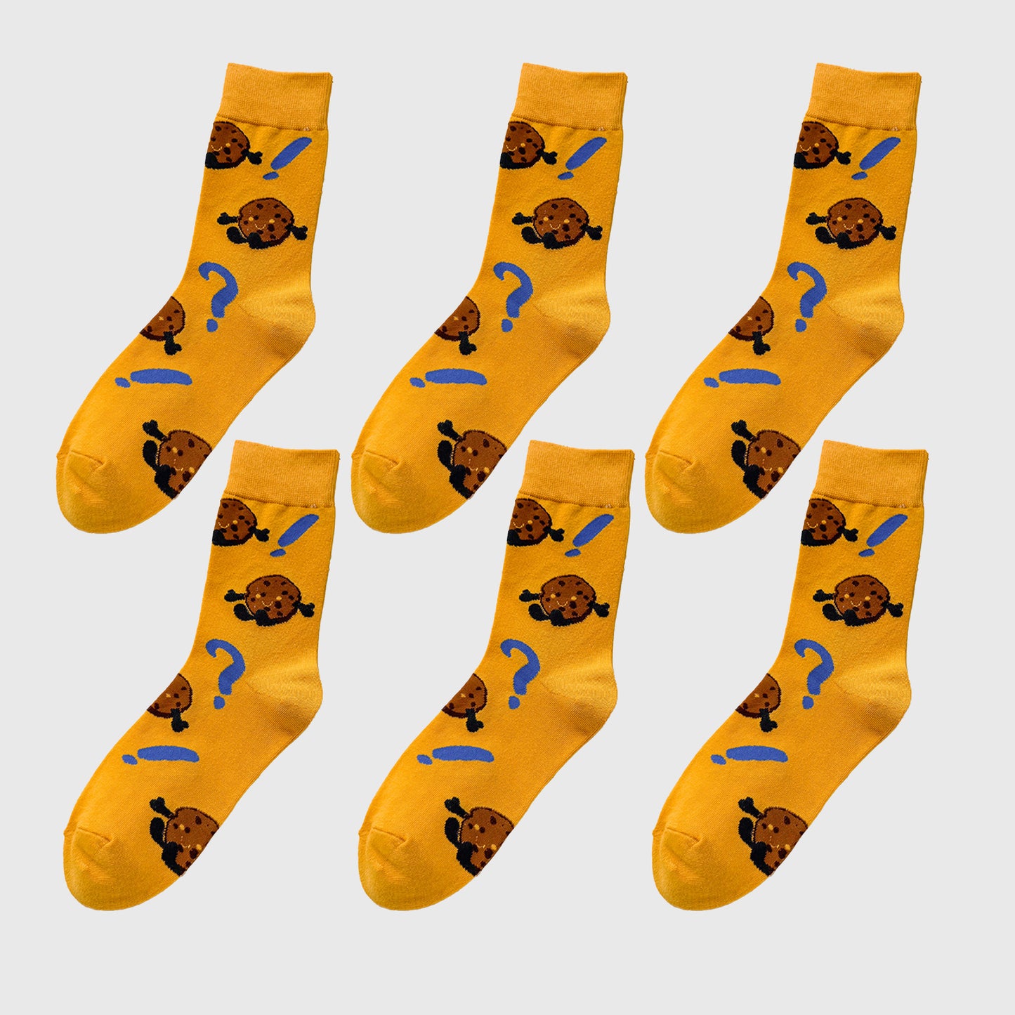 6-Pair Food-Themed Crew Socks