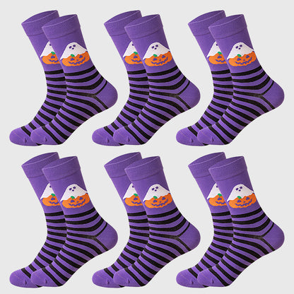 6-Pair Halloween Themed Crew Socks