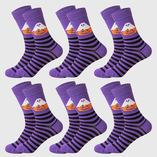 6-Pair Halloween Themed Crew Socks