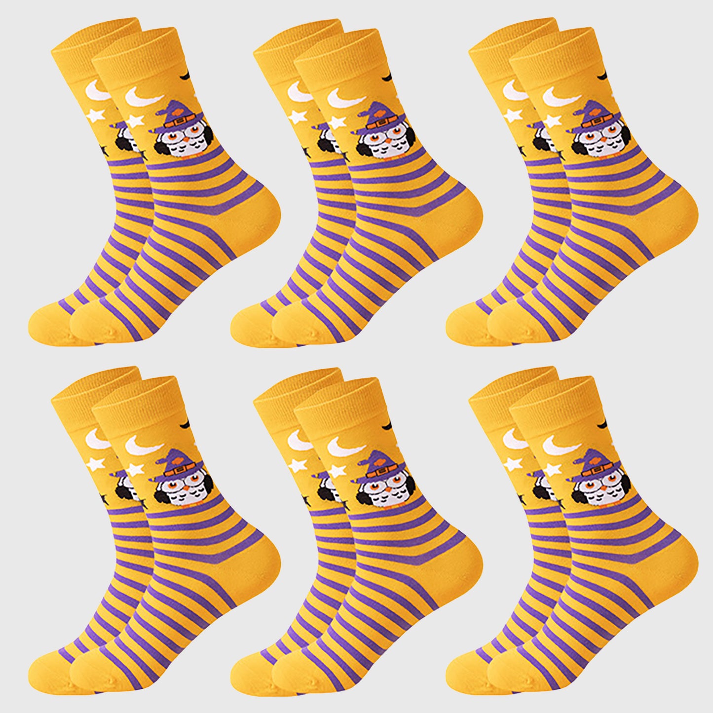 6-Pair Halloween Themed Crew Socks
