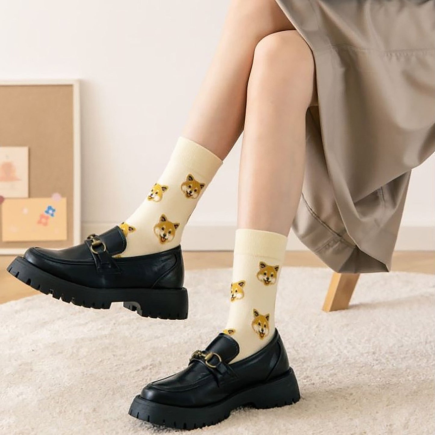 6pk Women's Cute Dog Breed Crew Socks