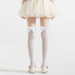 3-Piece Set Knee-High Lace Socks with Bow Accent Detail
