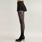 3-Piece Set Floral Lace Pattern Sheer Tights