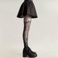 Sheer Tights with Musical Note and Piano Pattern Design