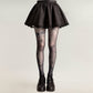 Sheer Tights with Musical Note and Piano Pattern Design