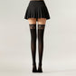 2-Piece Set Thigh High Stockings with Lace Top Detail