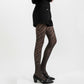 Sheer Tights with Sparkly Zebra Stripe Pattern