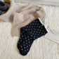 6pk Cozy Polka Dot Fuzzy Socks - Warm & Stylish Mid-Calf Socks for Winter Comfort