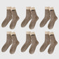 Two-Tone Ribbed Socks 6pk - Classic & Comfortable Mid-Calf Socks for Everyday Wear