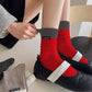 Two-Tone Ribbed Socks 6pk - Classic & Comfortable Mid-Calf Socks for Everyday Wear