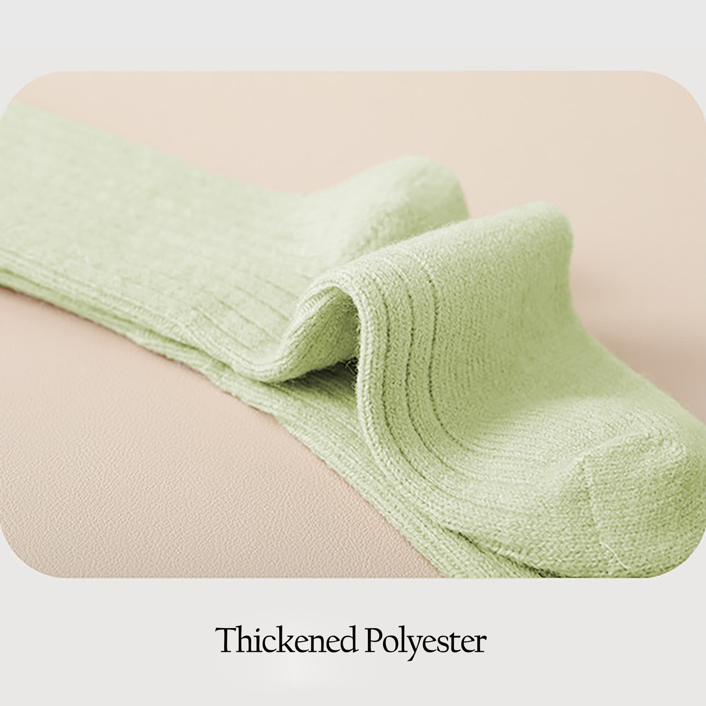 6pk Ribbed Slouch Socks with Striped Cuff - Warm & Stylish Mid-Calf Socks for Winter & Casual Wear