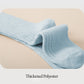 6pk Ribbed Slouch Socks with Striped Cuff - Warm & Stylish Mid-Calf Socks for Winter & Casual Wear