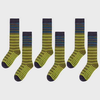6pk Plaid Knee-High Socks - Stylish & Warm Long Socks for Casual & Dressy Outfits