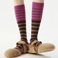 6pk Plaid Knee-High Socks - Stylish & Warm Long Socks for Casual & Dressy Outfits