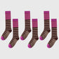 6pk Plaid Knee-High Socks - Stylish & Warm Long Socks for Casual & Dressy Outfits
