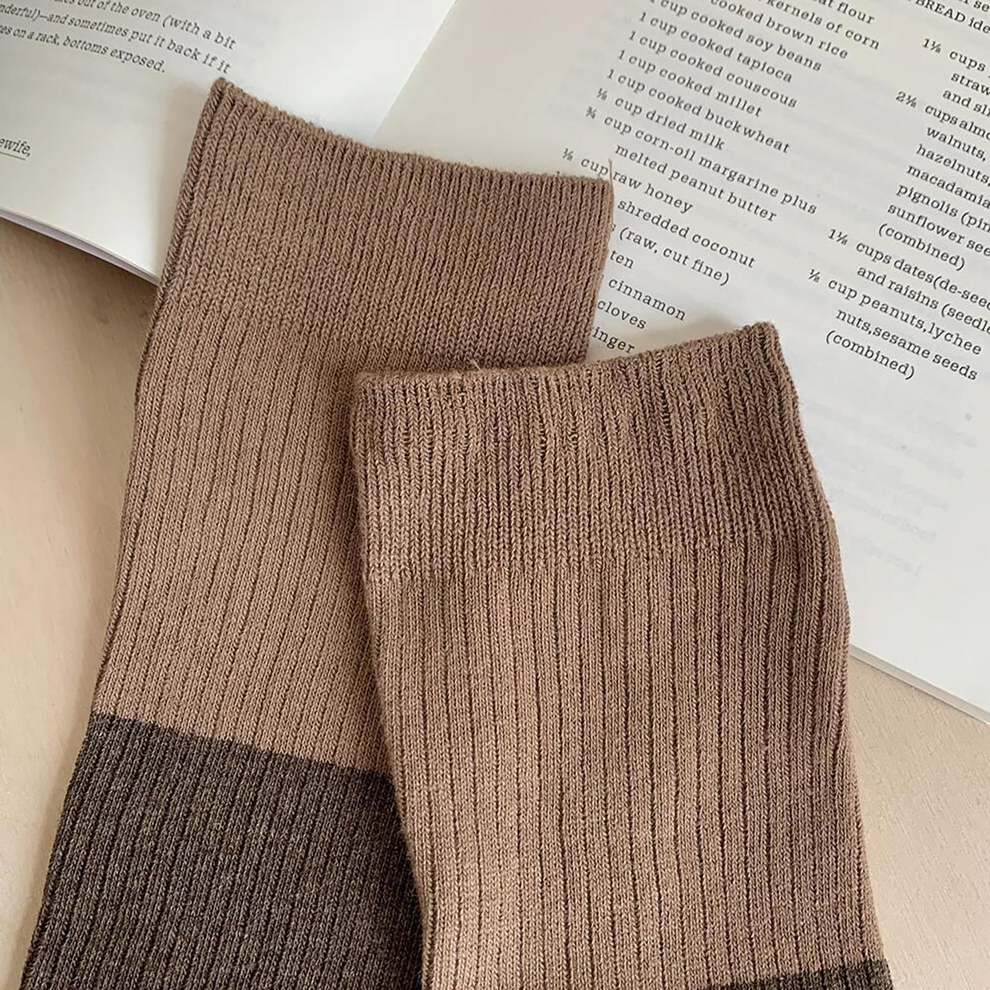 6pk Ribbed Slouch Socks - Cozy Mid-Calf Socks for Casual & Lounge Wear