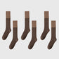 6pk Ribbed Slouch Socks - Cozy Mid-Calf Socks for Casual & Lounge Wear