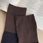 6pk Ribbed Slouch Socks - Cozy Mid-Calf Socks for Casual & Lounge Wear