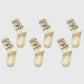 6pk Pink Fuzzy Socks with Dog Embroidery - Cute & Warm Mid-Calf Socks for Casual & Lounge Wear