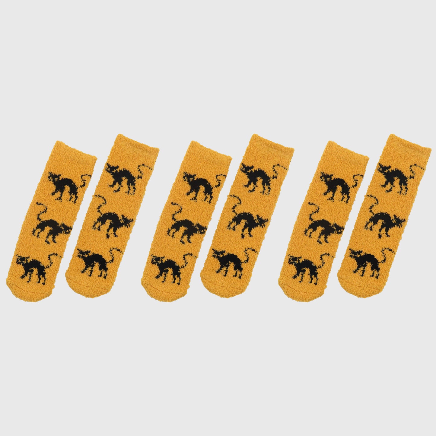 Halloween-Themed 6pk Fuzzy Socks Warm Mid-Calf Socks for Casual & Festive Wear