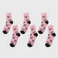 6pk Fuzzy Heart Socks - Plush Mid-Calf Socks for Cozy Lounging & Casual Wear