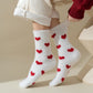 6pk Fuzzy Heart Socks - Plush Mid-Calf Socks for Cozy Lounging & Casual Wear