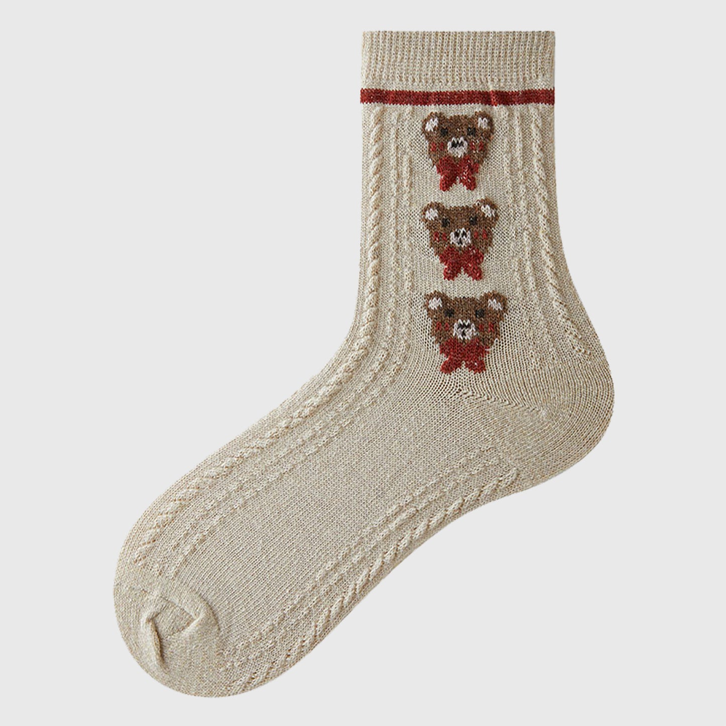 6pk Cozy Knitted Mid-Calf Socks for Winter & Casual Styling