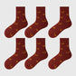 6pk Cozy Knitted Mid-Calf Socks for Winter & Casual Styling