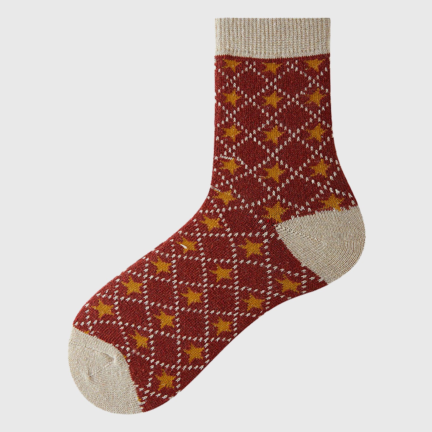6pk Cozy Knitted Mid-Calf Socks for Winter & Casual Styling