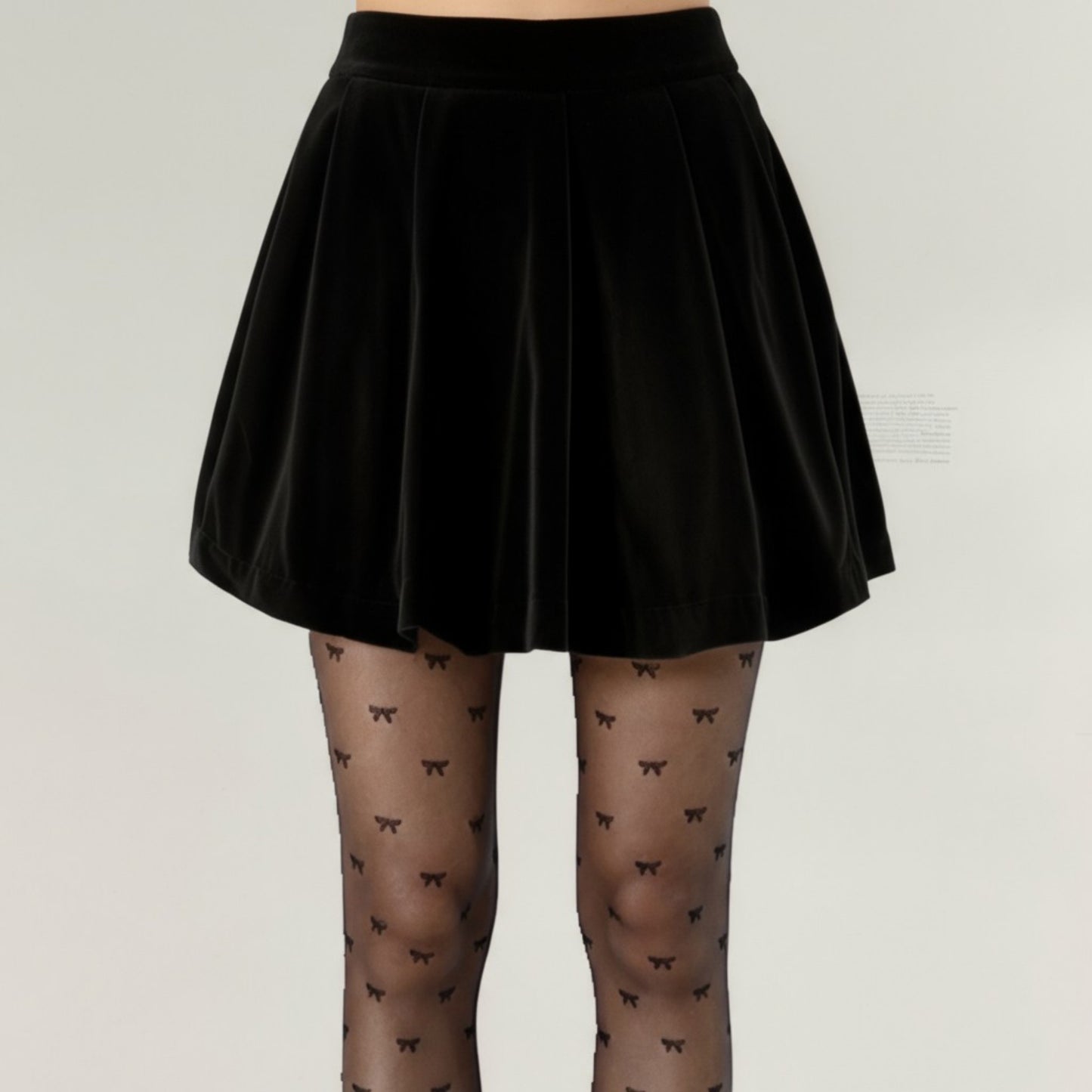 Sheer Tights with Allover Bow Pattern Design