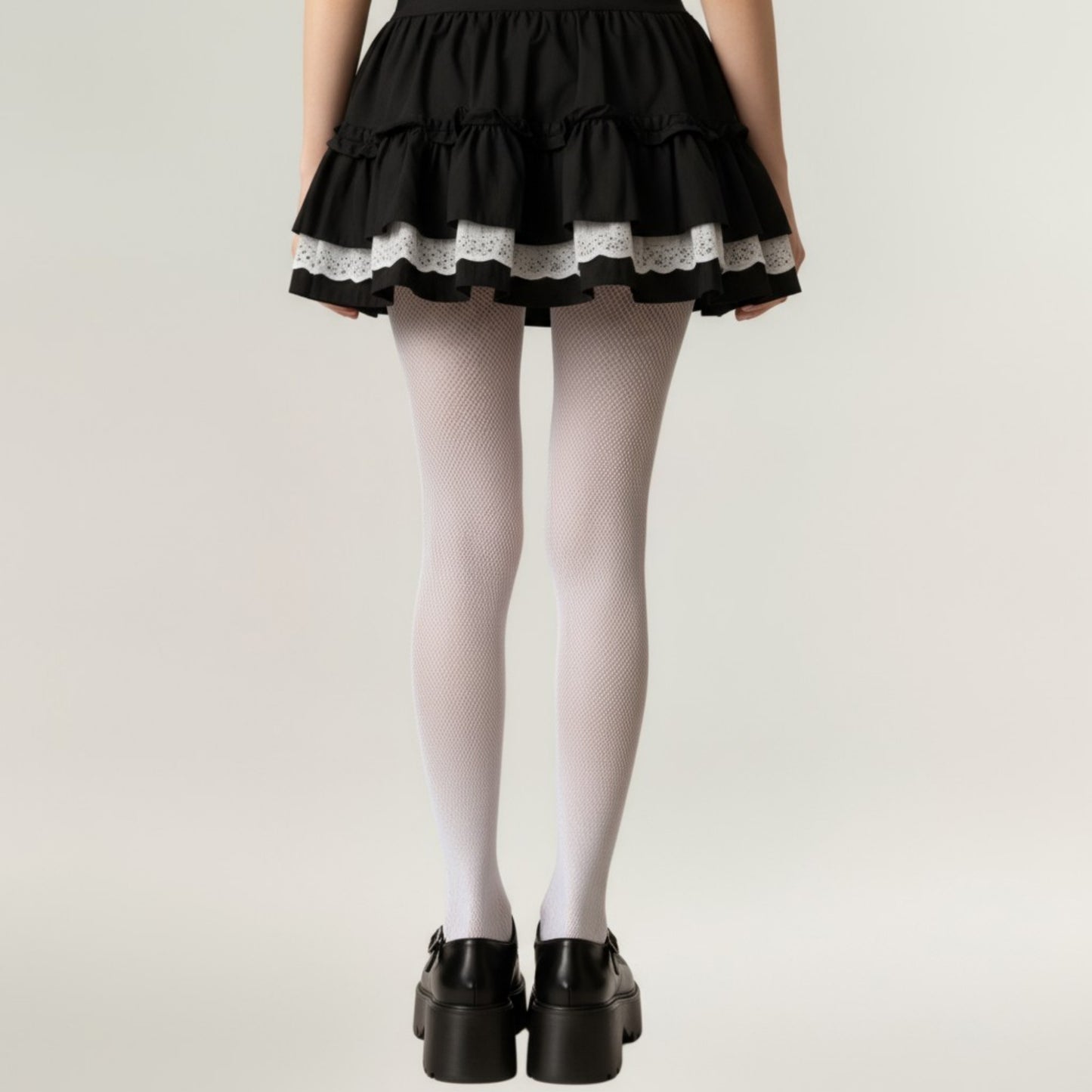 Fishnet Tights with Butterfly Lace Design