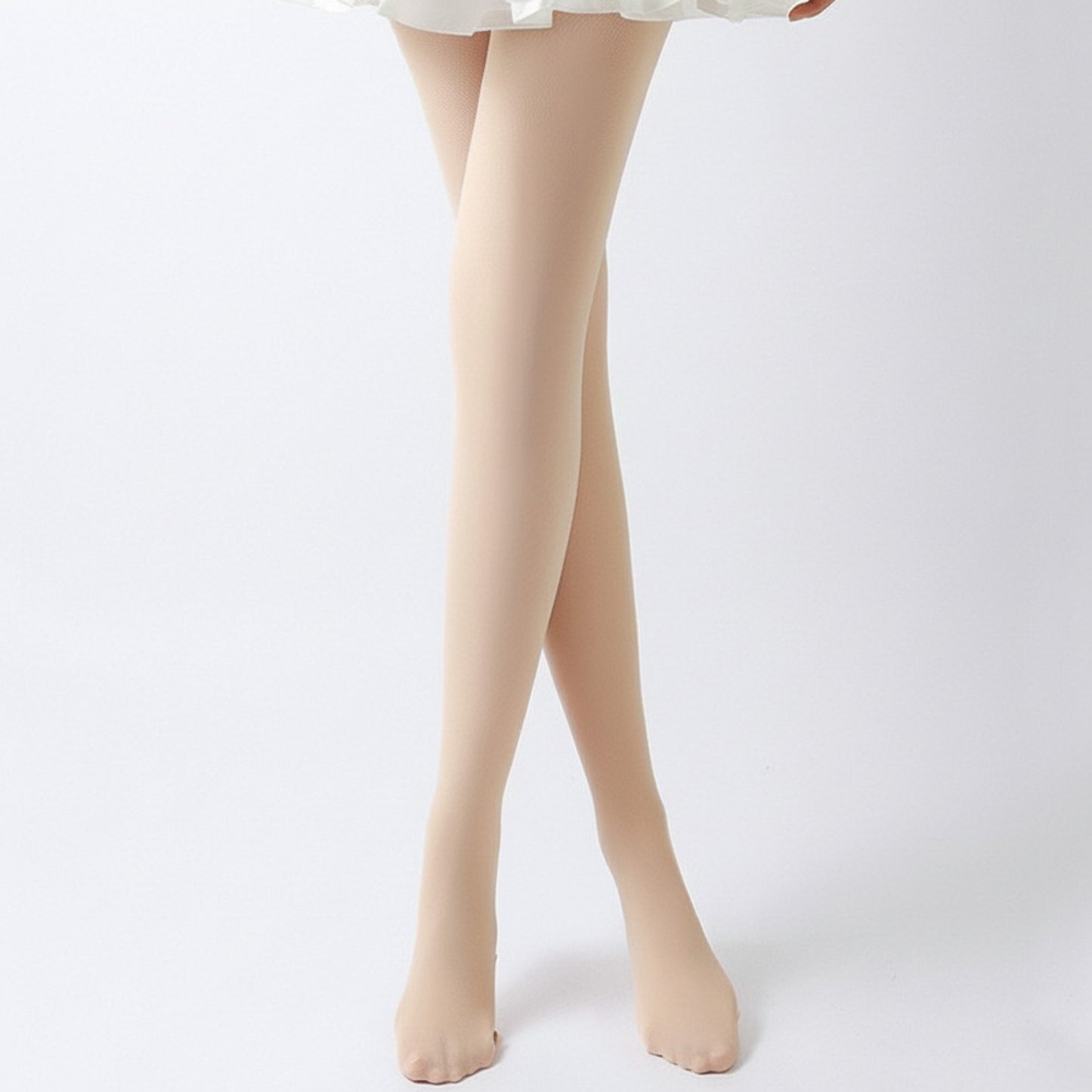 Light-Leg Fleece-Lined Pantyhose with Smooth Skinlike Finish and Upgraded Anti-Snag Fabric for Warm Bare-Leg Coverage