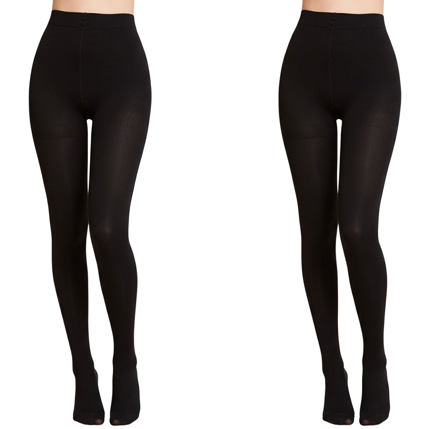 2pcs Women's Light-Leg Fleece-Lined Pantyhose with Smooth Skinlike Finish Upgraded Anti-Snag Fabric for Warm Bare-Leg Coverage