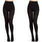 2pcs Women's Light-Leg Fleece-Lined Pantyhose with Smooth Skinlike Finish Upgraded Anti-Snag Fabric for Warm Bare-Leg Coverage