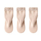 Lace Trim Crew Socks 3-pair Set Soft Knit Stretchy Dress Socks with Decorative Cuff