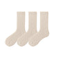 Plush Crew Socks 3-Pair Set Soft High Pile Knit Warm Stretchy Cozy Winter Socks