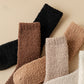 Plush Crew Socks 3-Pair Set Soft High Pile Knit Warm Stretchy Cozy Winter Socks